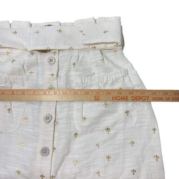 TULAROSA JENNA‎ BELTED BUTTON DOWN WHITE MIDI SKIRT SMALL NWT POCKETS - Picture 6 of 11